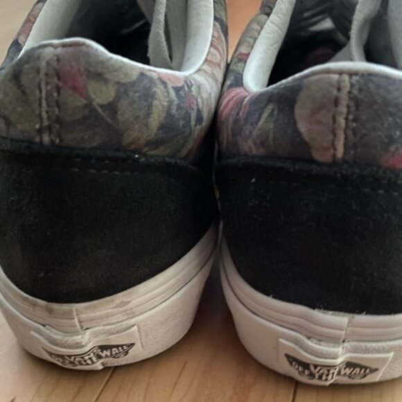 VANS Old Skool Moody Floral Skate Shoe Dark Gray Suede Womens 8.5 - Picture 6 of 6